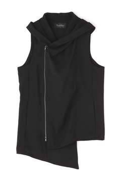 TORNADO MART(トルネードマート) |TORNADO MART∴リネンライクスラブツイルアシメドレープベスト