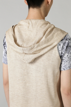 TORNADO MART(トルネードマート) |TORNADO MART∴リネンライクスラブツイルアシメドレープベスト