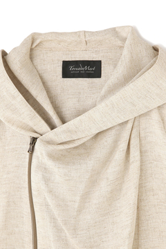 TORNADO MART(トルネードマート) |TORNADO MART∴リネンライクスラブツイルアシメドレープベスト