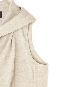 TORNADO MART(トルネードマート) |TORNADO MART∴リネンライクスラブツイルアシメドレープベスト