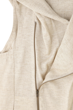 TORNADO MART(トルネードマート) |TORNADO MART∴リネンライクスラブツイルアシメドレープベスト