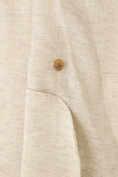 TORNADO MART(トルネードマート) |TORNADO MART∴リネンライクスラブツイルアシメドレープベスト