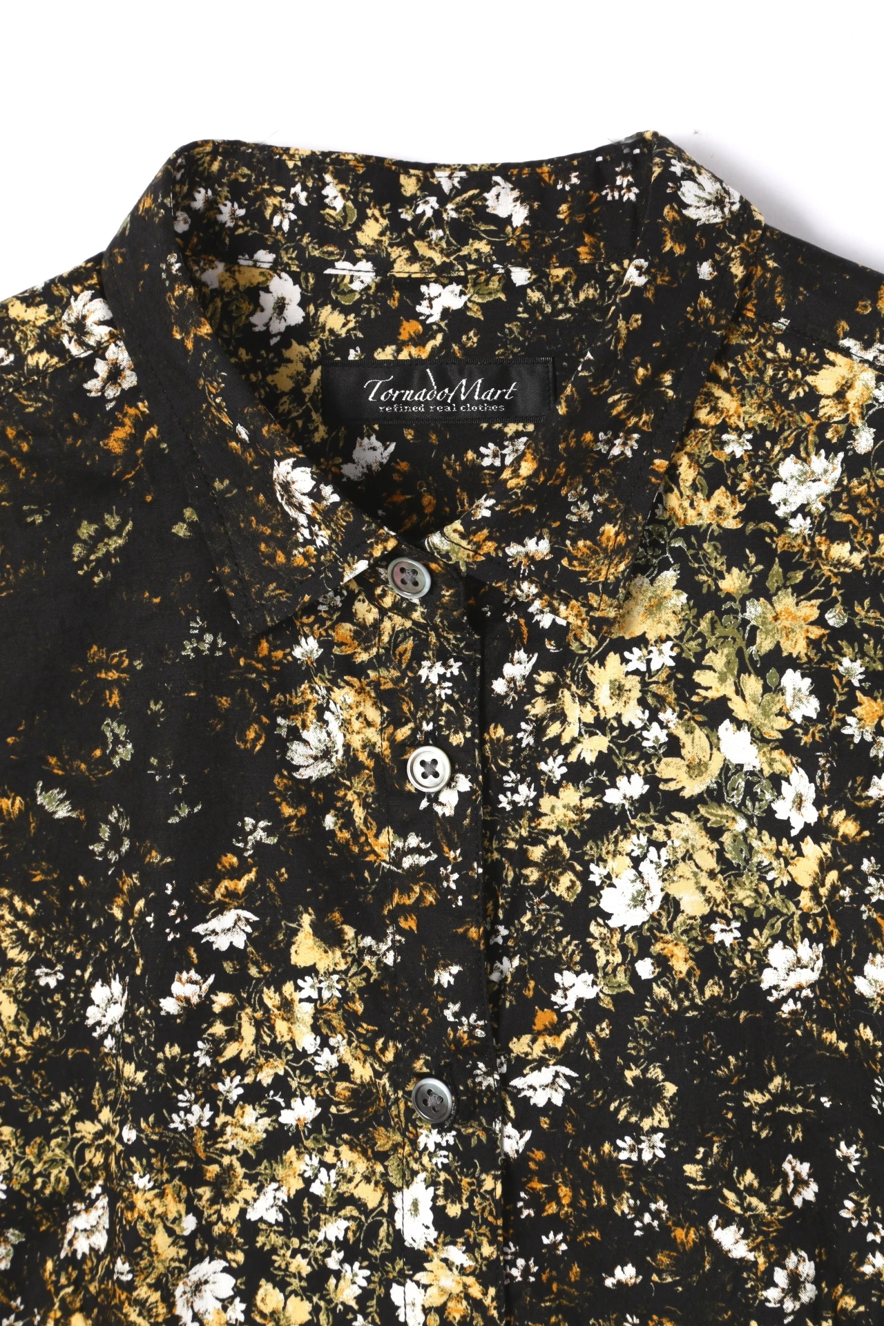 LADIES'】TORNADO MART∴小花ストレッチ プリントシャツ / TORNADO