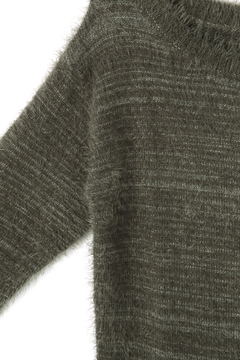 TORNADO MART(トルネードマート) |TORNADO MART∴【LADIES'】フェザーヤーンボートネックロングニット