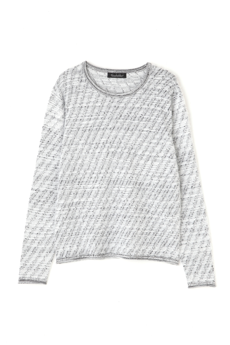 TORNADO MART(トルネードマート) |【LADIES'】TORNADO MART∴バイアスタッククルーネックニット