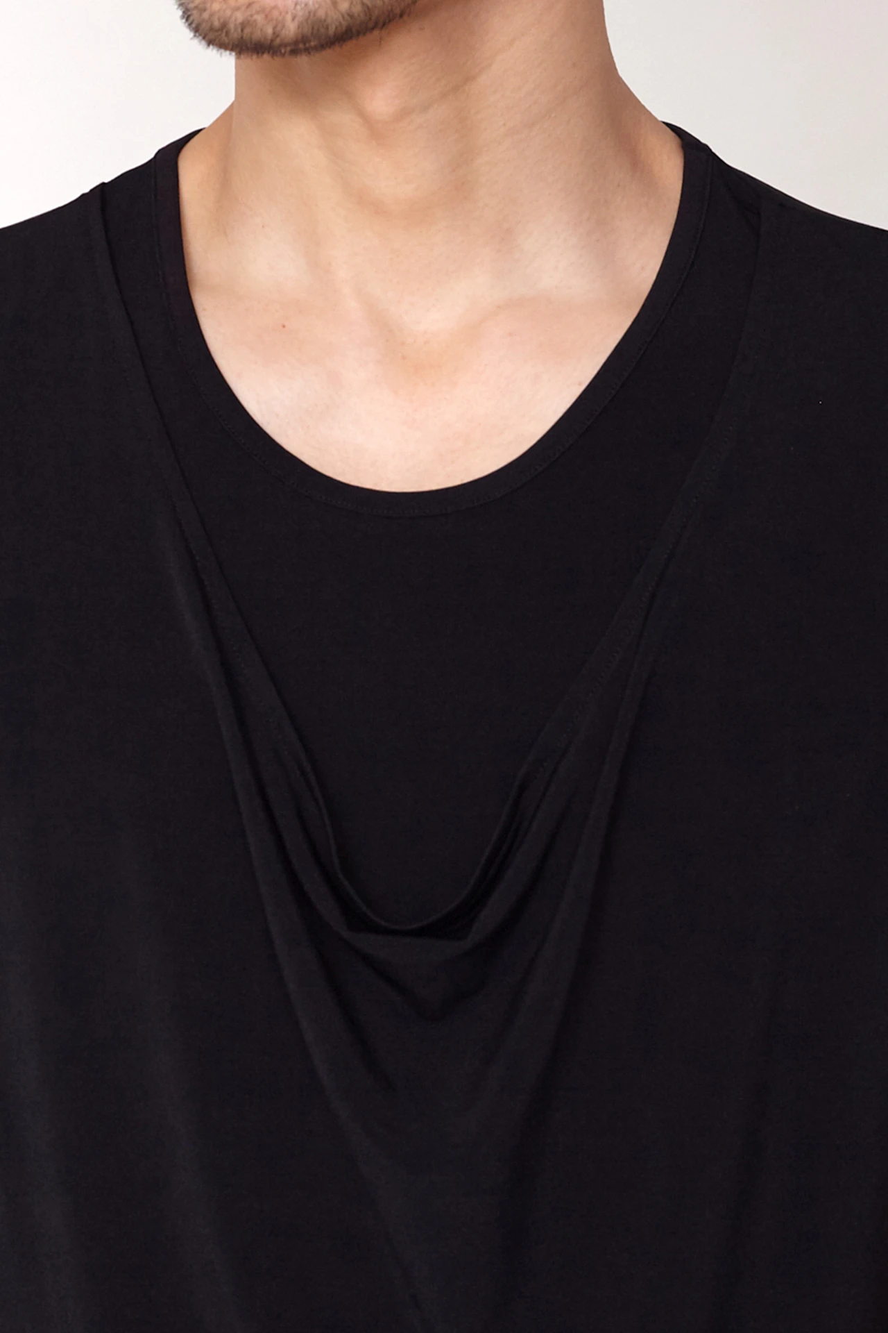 TORNADO MART トライバル y2k レイヤードカットソー TORNADO MART tシャツ GLEAMストライプテレコVネックカットソー メンズ