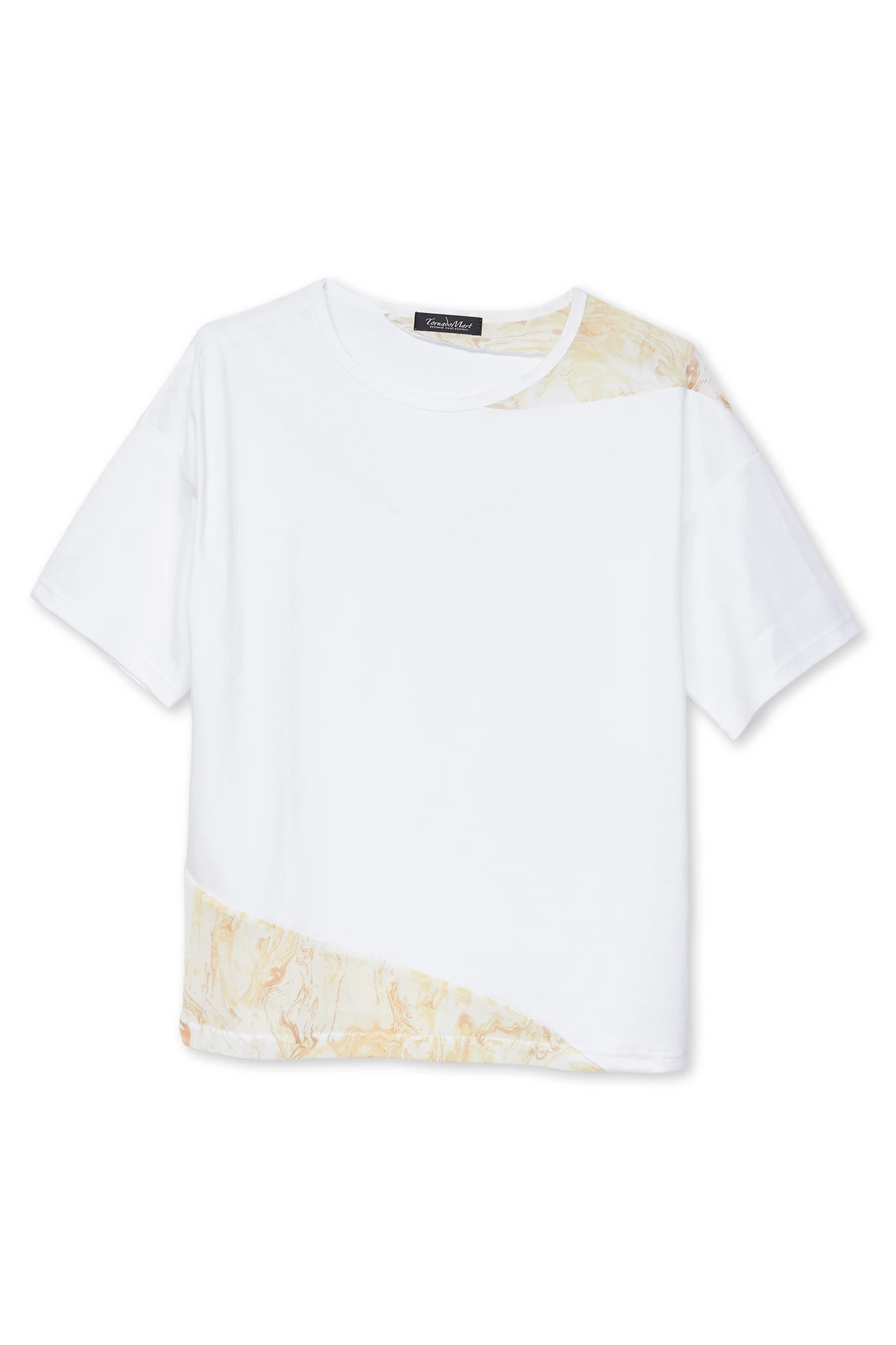tシャツ 「LADIES'」TORNADO MART∴シアーマーブル切り替えオーバーTシャツ レディース LADIES'】TORNADO MART∴シアーマーブル切り替えオーバーTシャツ