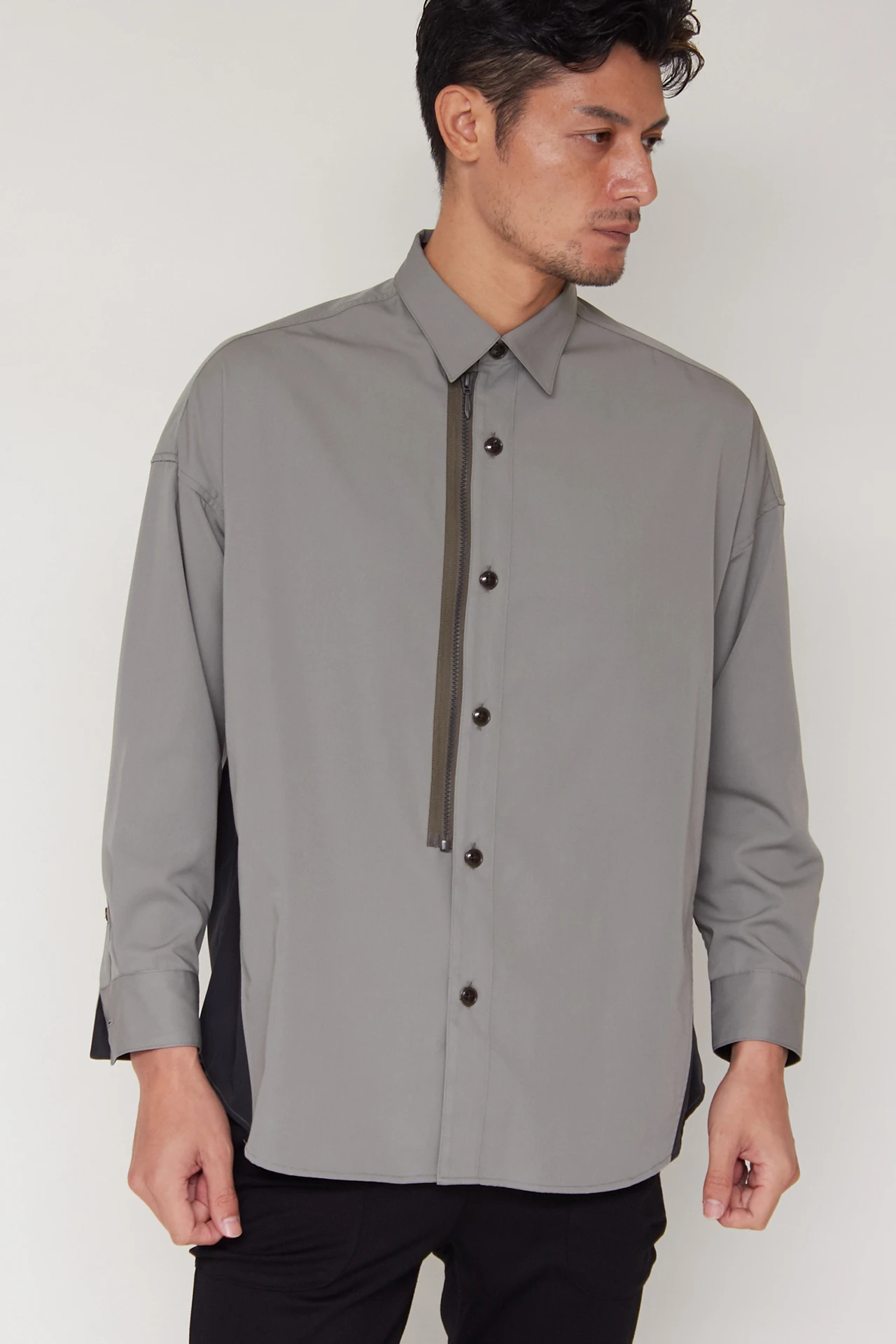 TORNADO MART∴バイカラーZIPシャツアウター / TORNADO MART