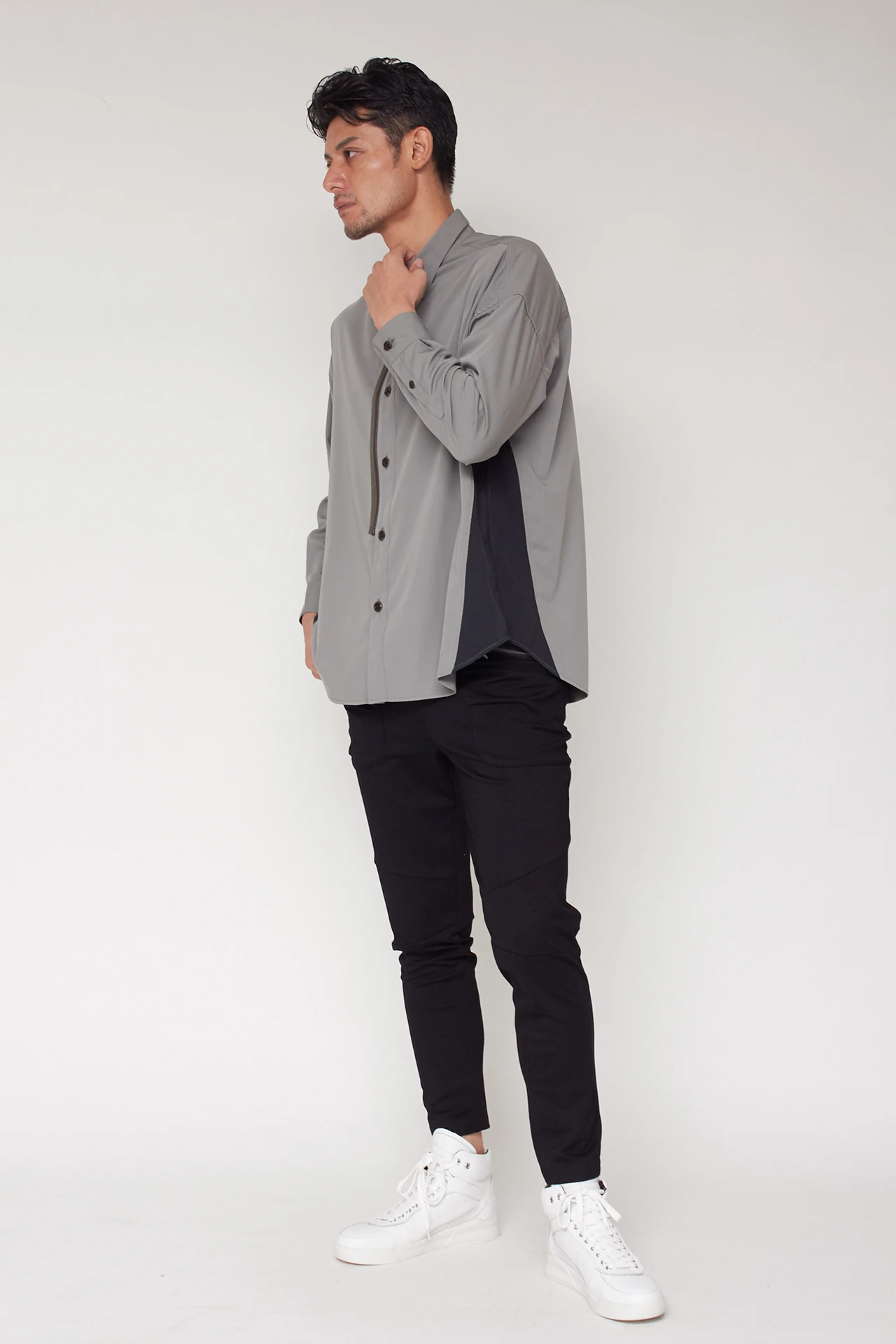 TORNADO MART∴バイカラーZIPシャツアウター / TORNADO MART