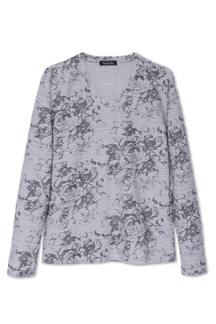 TORNADO MART(トルネードマート) |TORNADO MART∴ウェーブタックジャカードフラワープリントカットソー