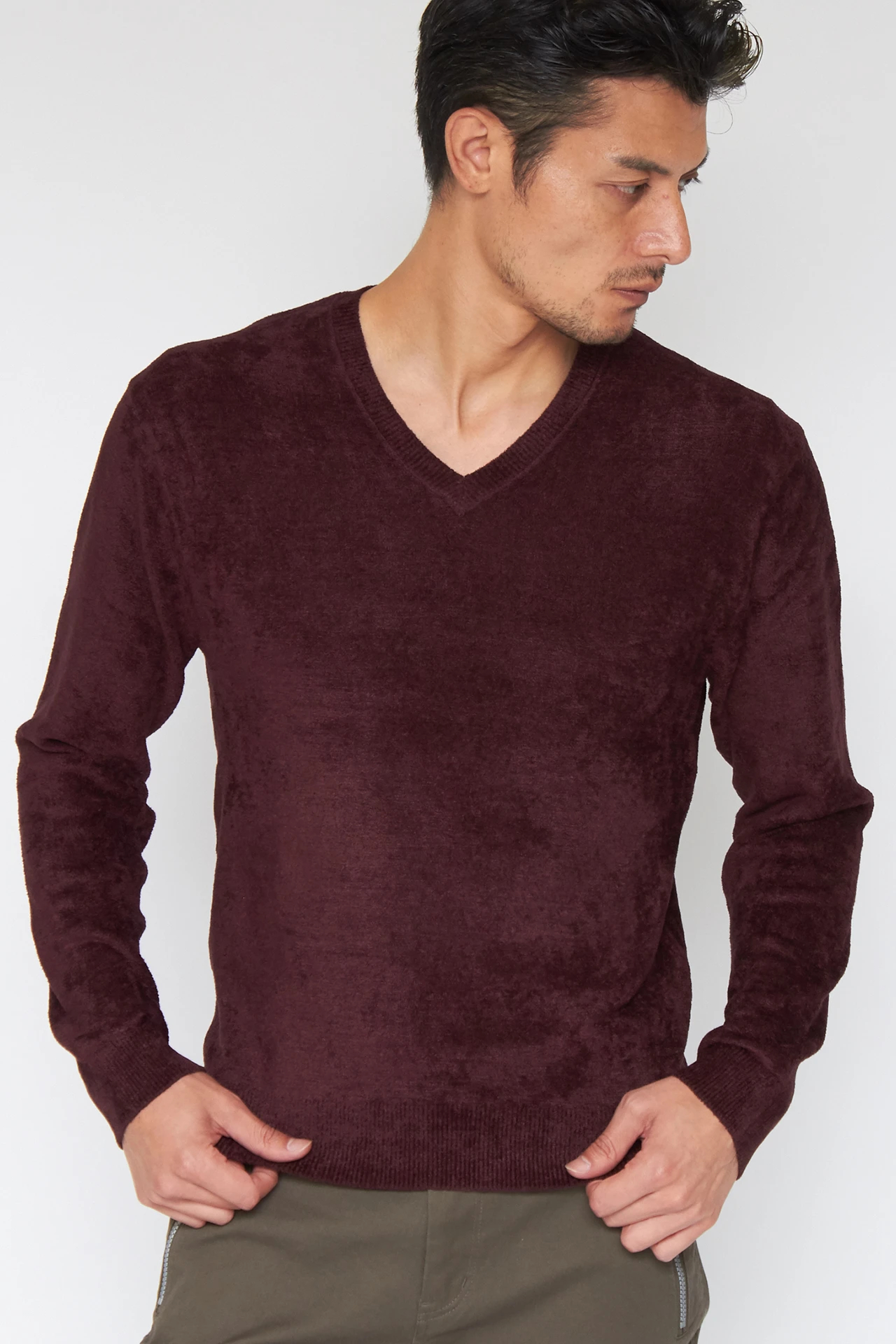 ZERO by TORNADO MART∴モールヤーンVネックニット / TORNADO MART