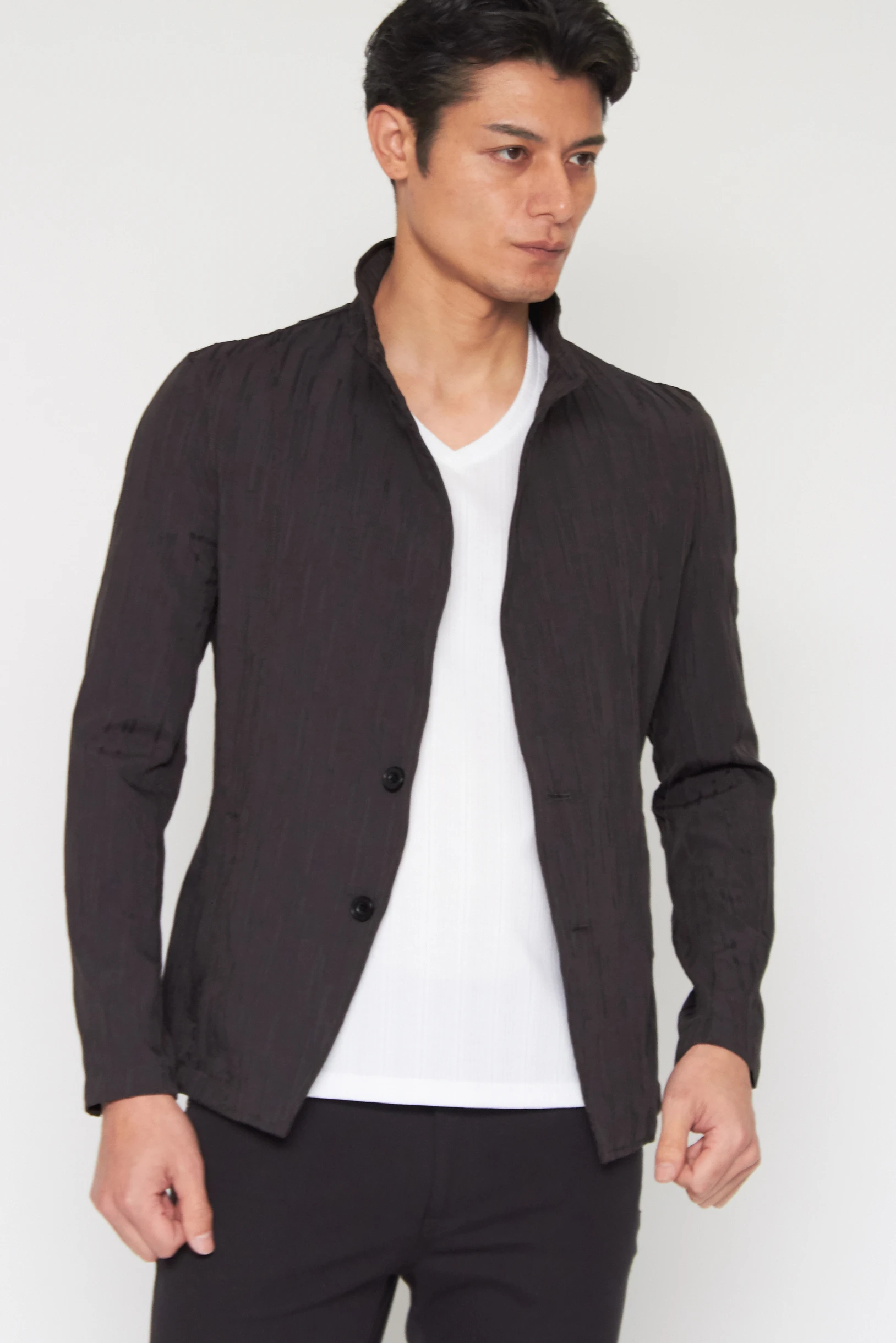 美品 Zero by TORNADO MART ジャケット トルネードマート M ZERO by TORNADO MART∴メランジメッシュジャージ7分袖