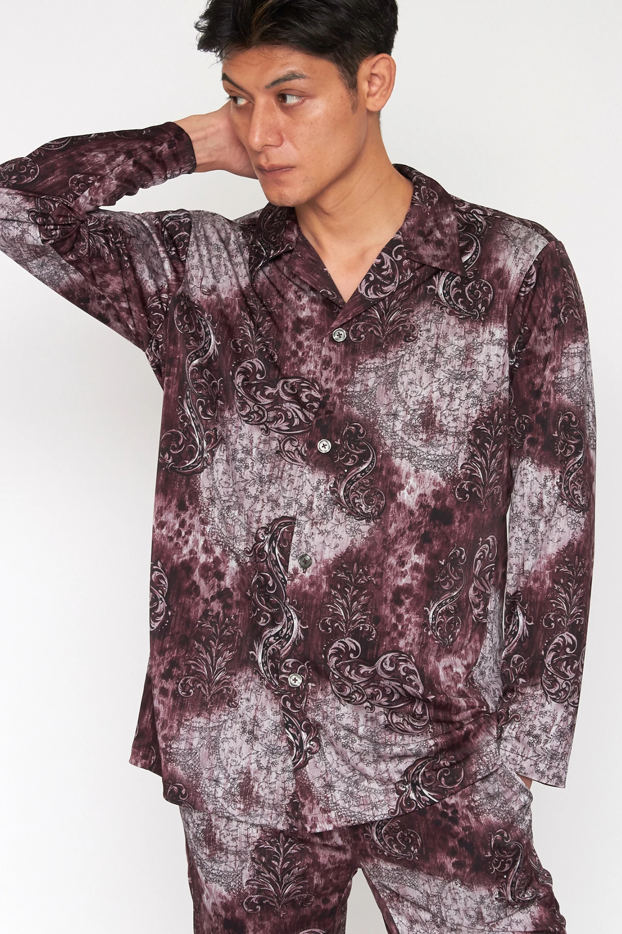 R by TORNADO MART∴バロックレオパードプリントラウンジシャツ