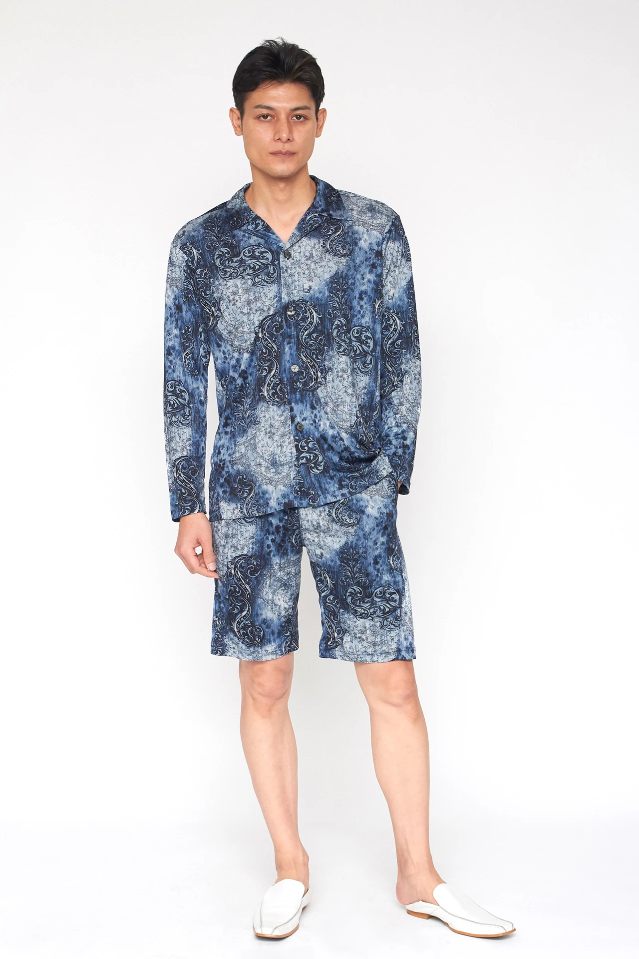 R by TORNADO MART∴バロックレオパードプリントラウンジハーフパンツ