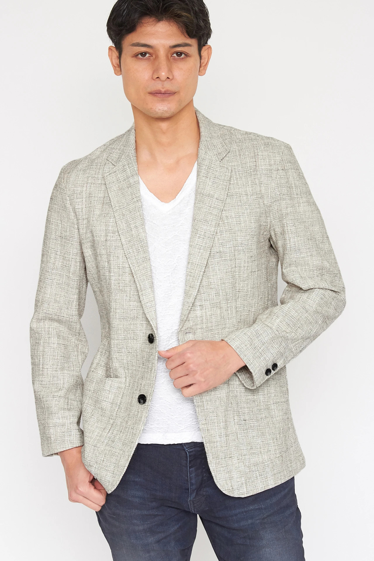 TORNADO MART(トルネードマート) |TORNADO MART∴サマーMIXツィードジャケット（マスキュリン)