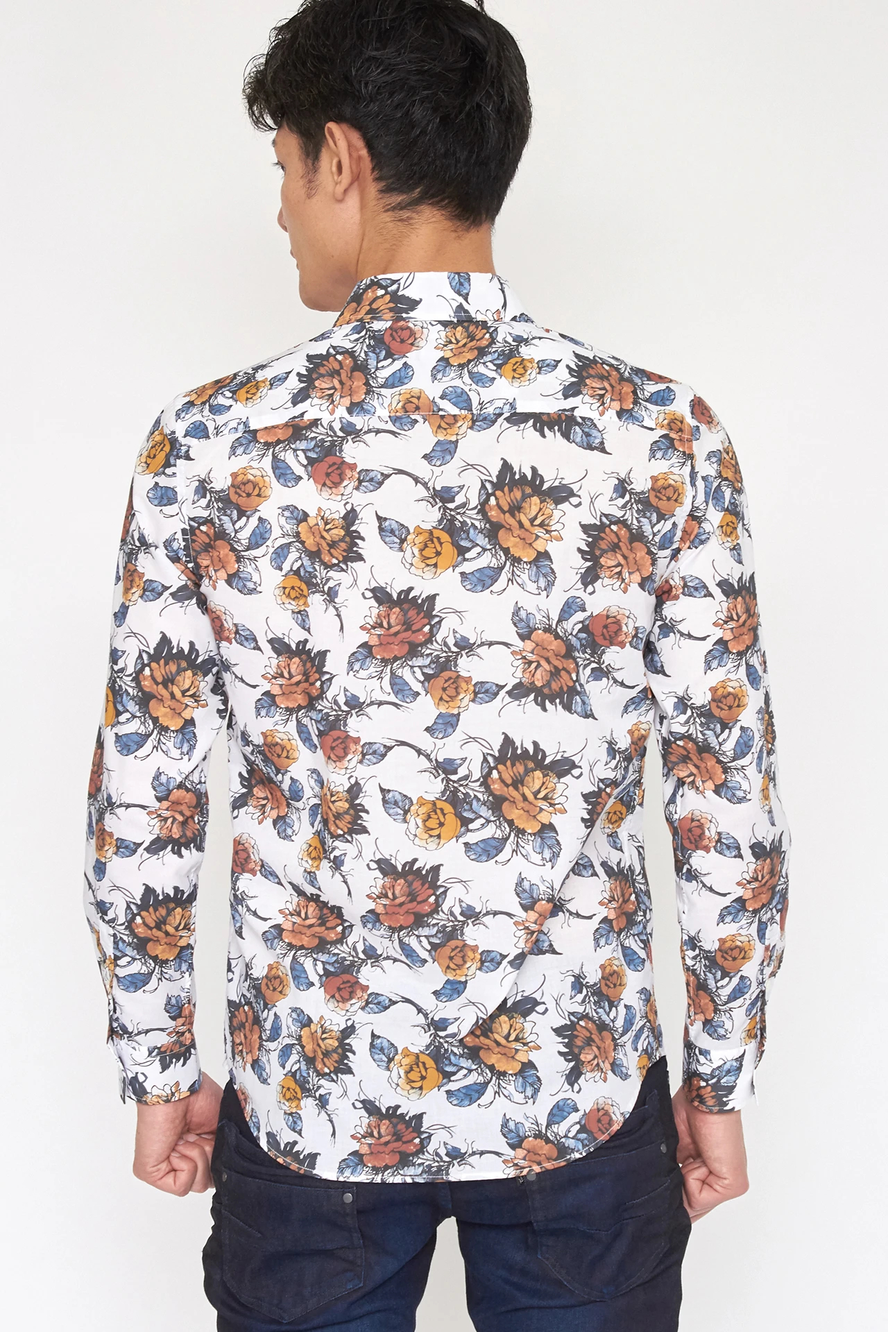 TORNADO MART∴ローンドローイングフラワープリントシャツ / TORNADO