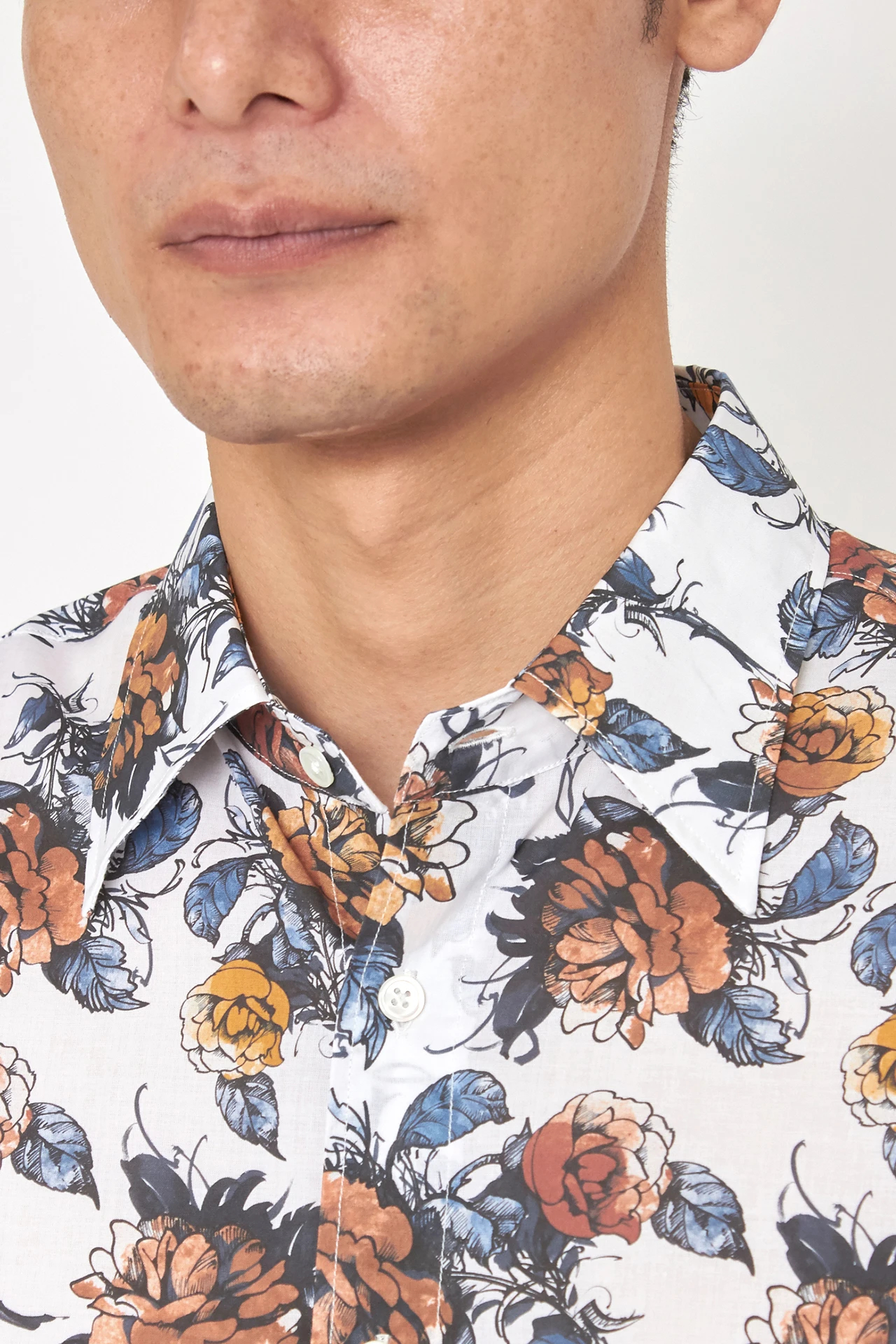 TORNADO MART∴ローンドローイングフラワープリントシャツ / TORNADO