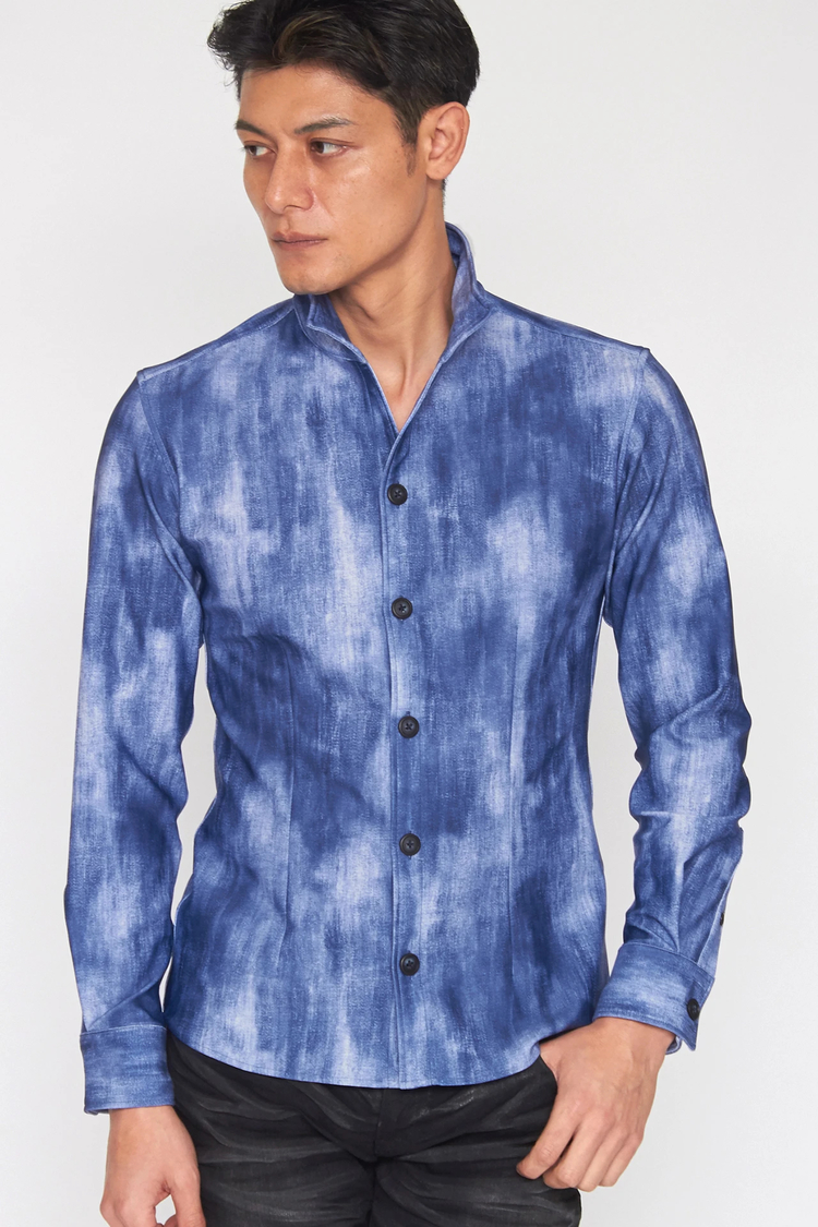 TORNADO MART(トルネードマート) |TORNADO MART∴サマーデニムプリントハイテンションシャツ