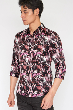 TORNADO MART(トルネードマート) |TORNADO MART∴コラージュパイソンプリント7分袖シャツ