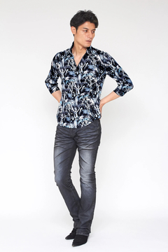 TORNADO MART(トルネードマート) |TORNADO MART∴コラージュパイソンプリント7分袖シャツ