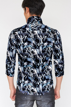 TORNADO MART(トルネードマート) |TORNADO MART∴コラージュパイソンプリント7分袖シャツ