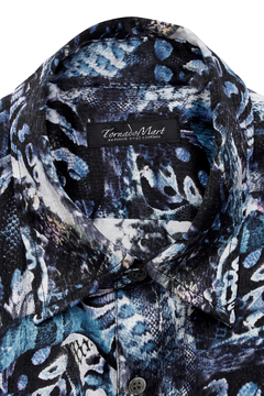 TORNADO MART(トルネードマート) |TORNADO MART∴コラージュパイソンプリント7分袖シャツ