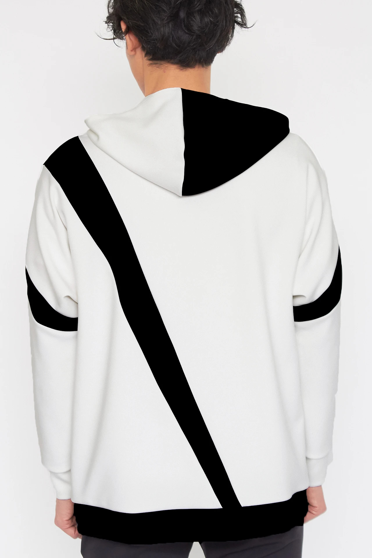 TORNADO MART∴バイカラーアシメZIPフーディ / TORNADO MART