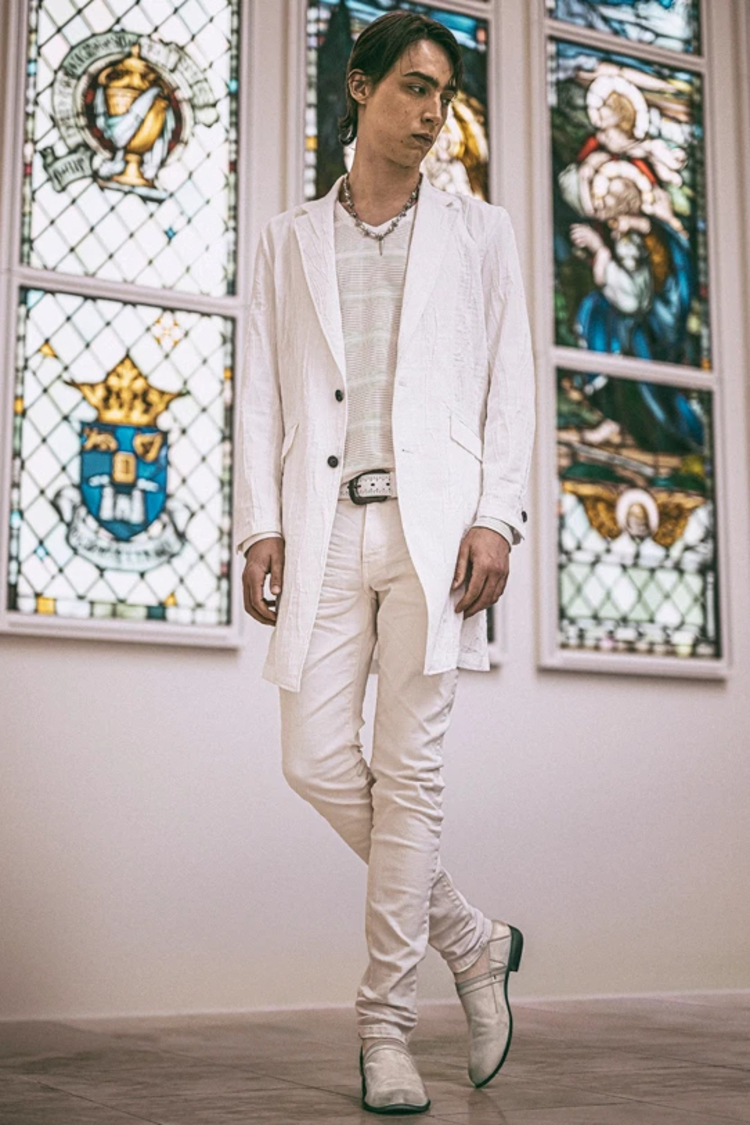 TORNADO MART∴ソーンエンボスランダムリップルVネック / TORNADO MART