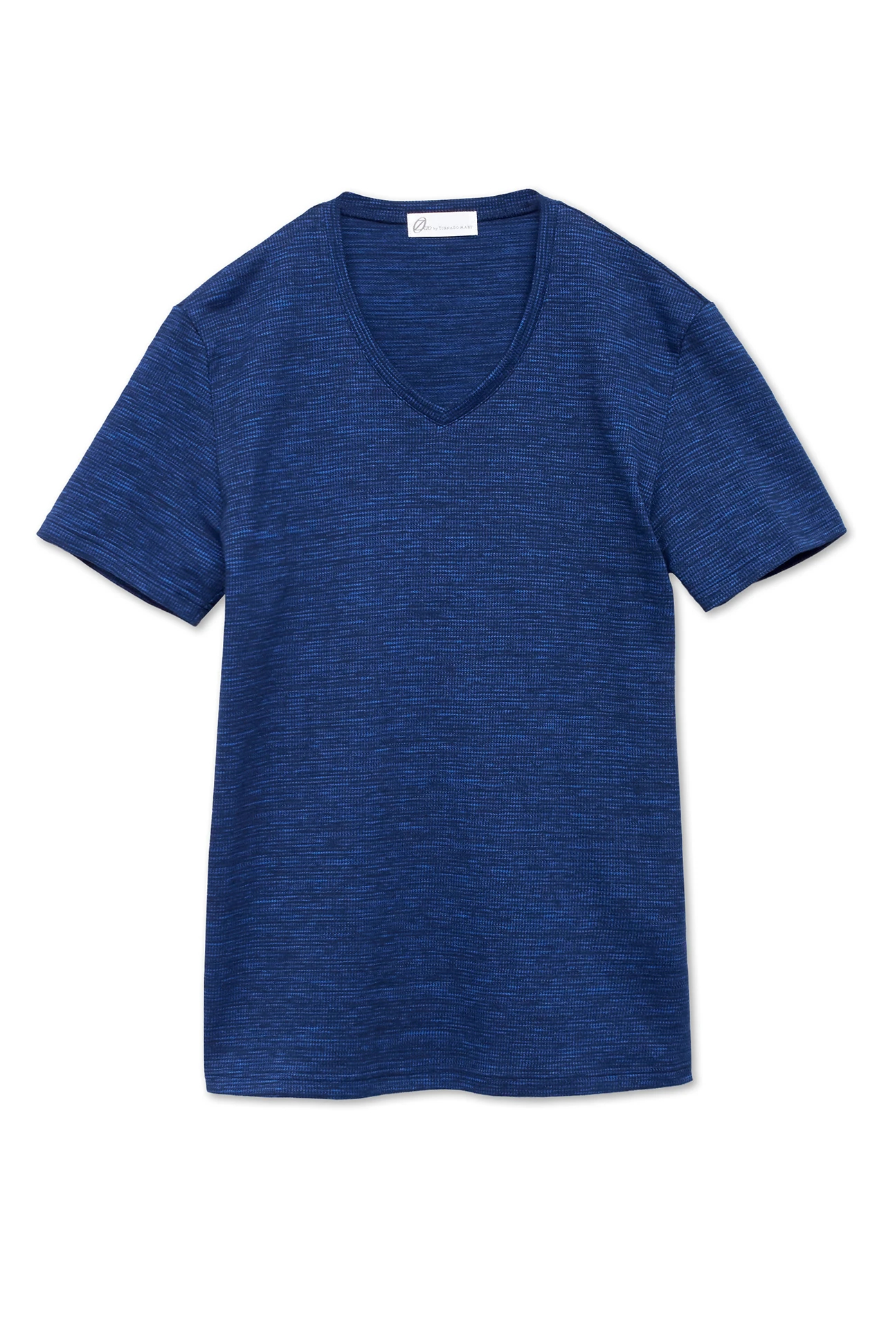 青いストライプVネックTシャツ 青いストライプVネックTシャツ 青のストライプVネックTシャツ Sサイズ