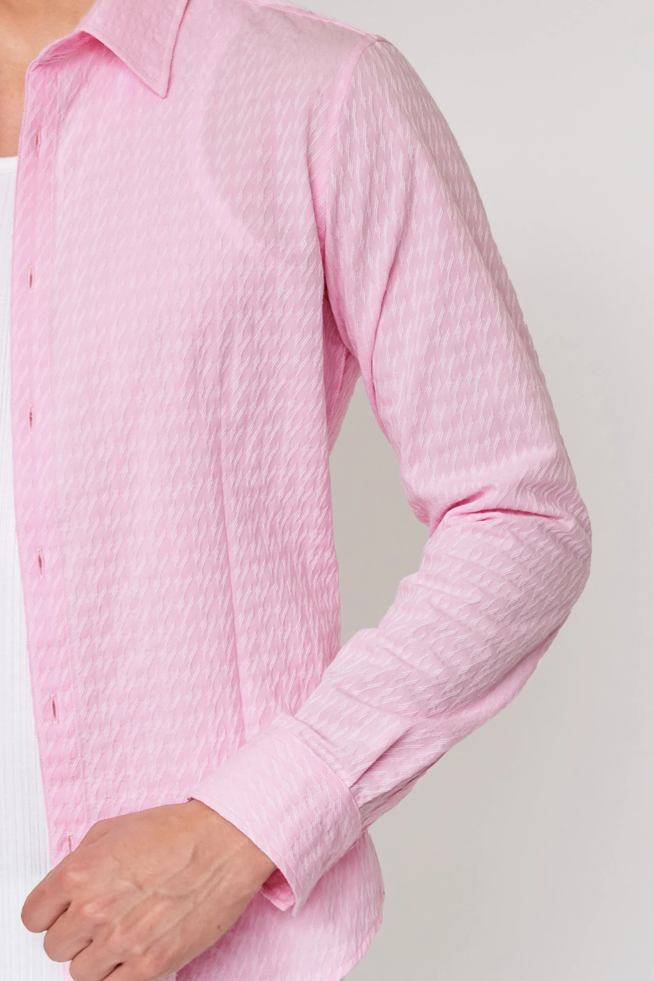 トルネードマート（TORNADO MART）/ZERO by TORNADO MART∴サッカーストレッチダイアゴナルジャカードシャツ ZERO by TORNADO MART∴サッカーストレッチダイアゴナルジャカード