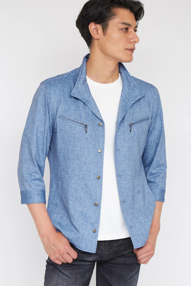 TORNADO MART(トルネードマート) |TORNADO MART∴トゥーダンソフトムラプリントシャツブル(マスキュリン)