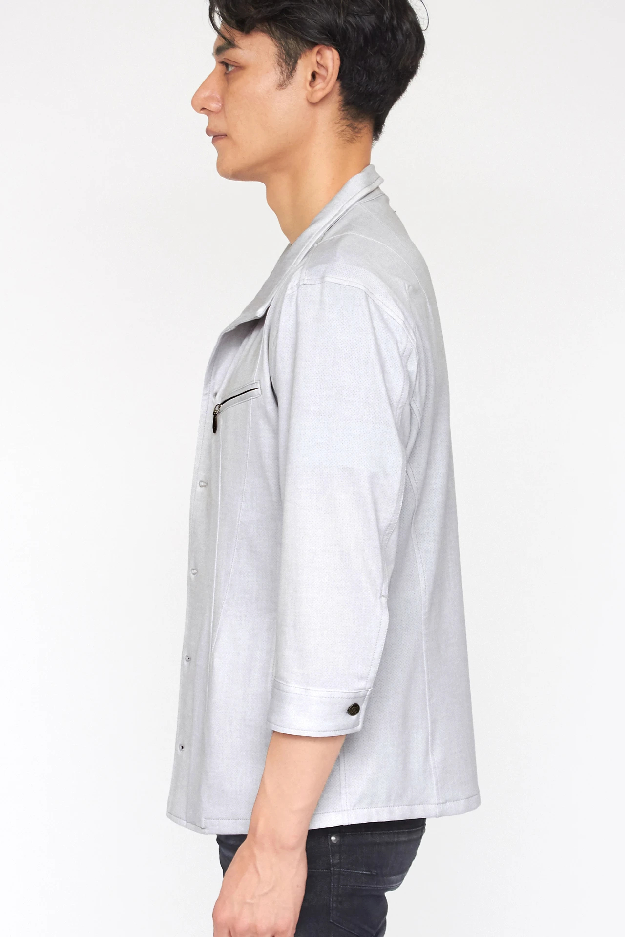 TORNADO MART∴トゥーダンソフトムラプリントシャツブル(マスキュリン