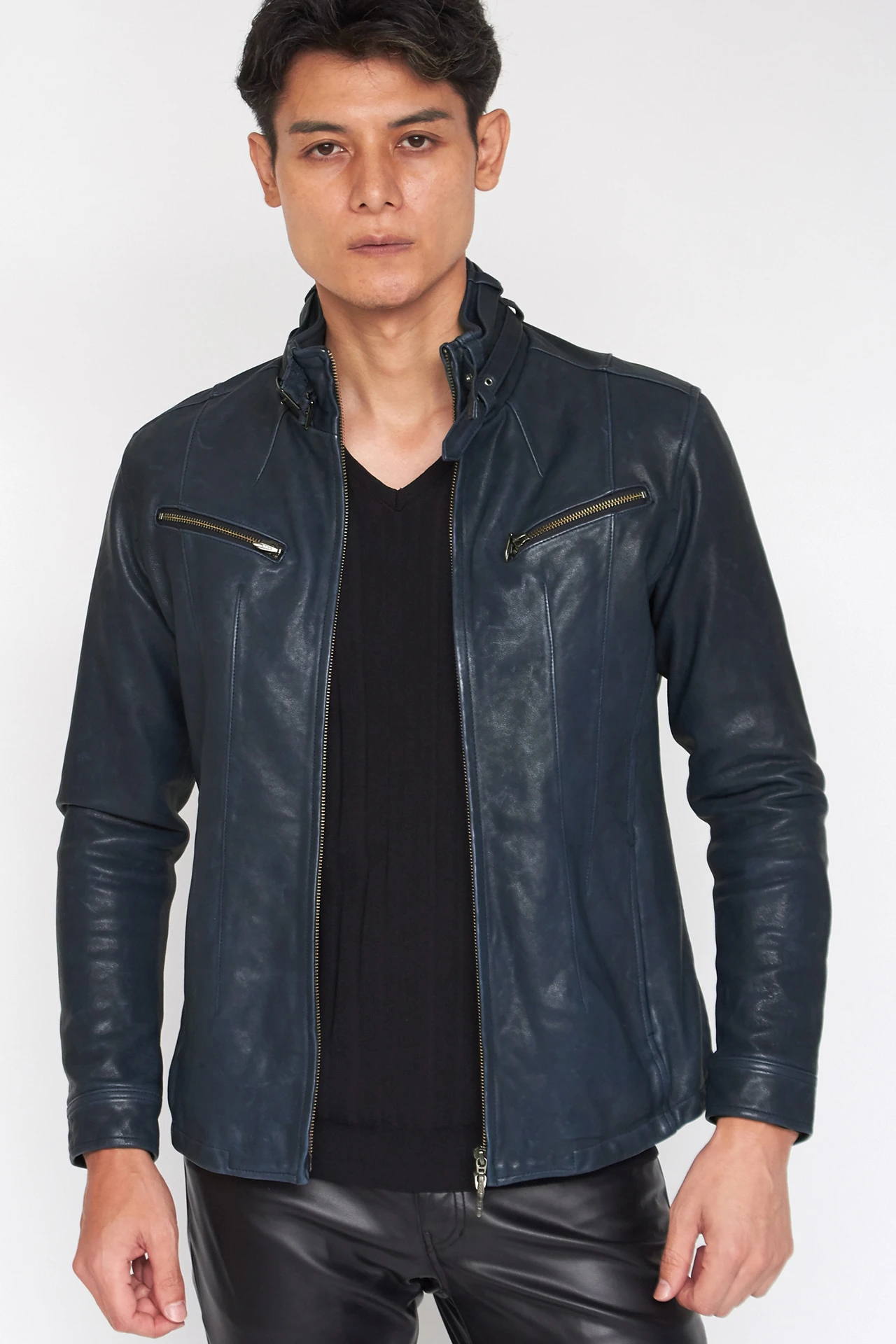 TORNADO MART∴スタンドウォッシュドレザーブルゾン / TORNADO MART