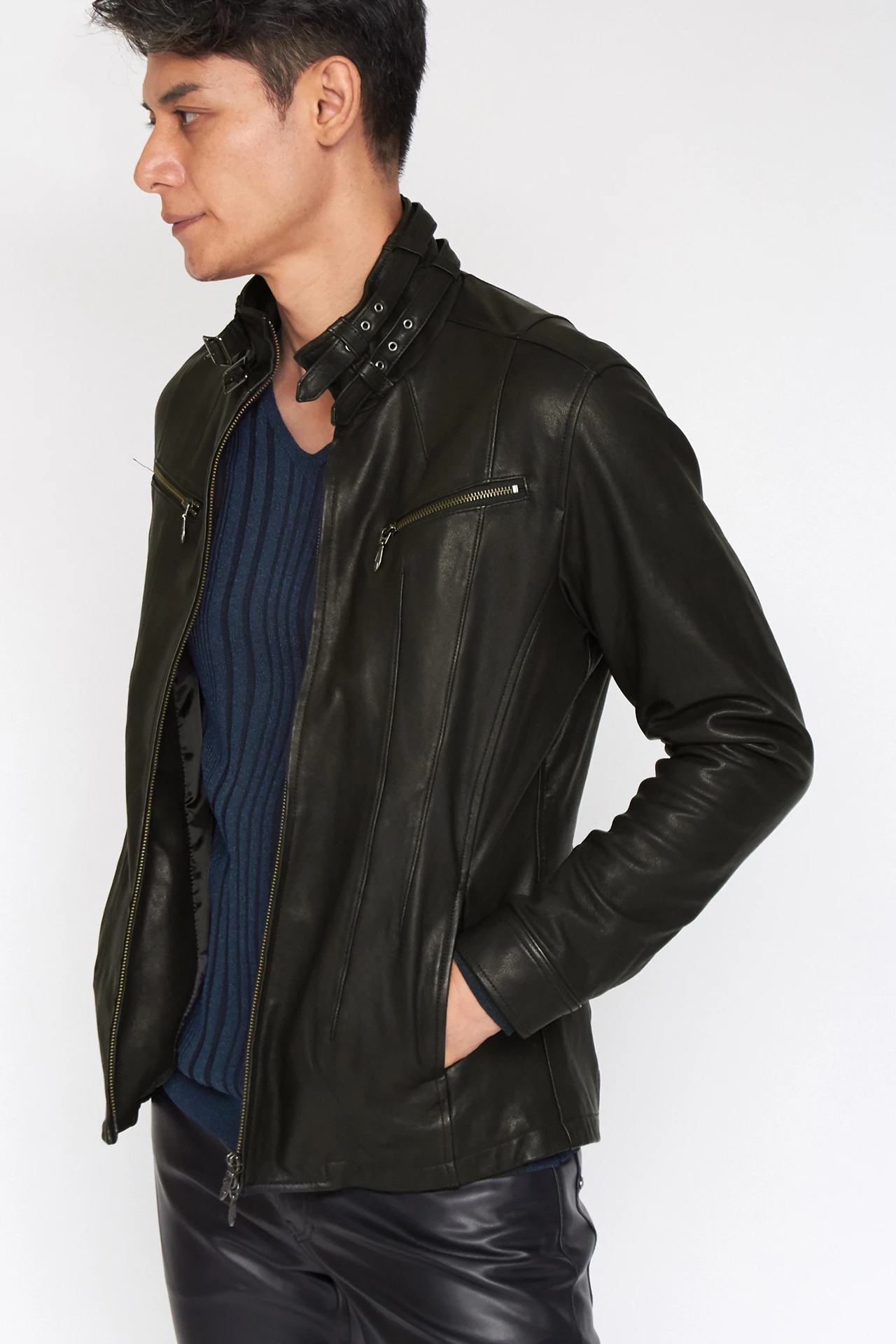 TORNADO MART∴スタンドウォッシュドレザーブルゾン / TORNADO MART