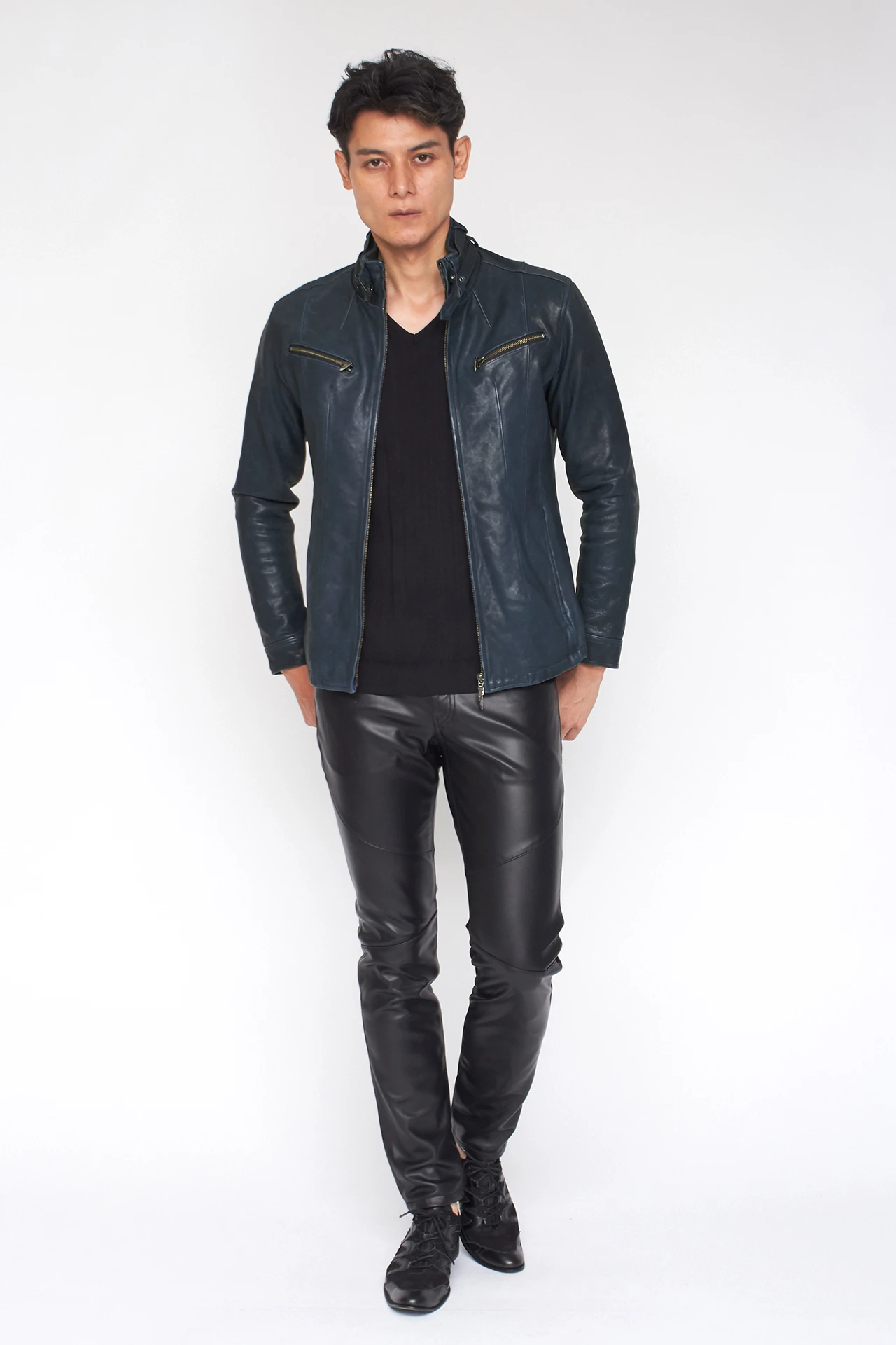 TORNADO MART∴スタンドウォッシュドレザーブルゾン / TORNADO MART