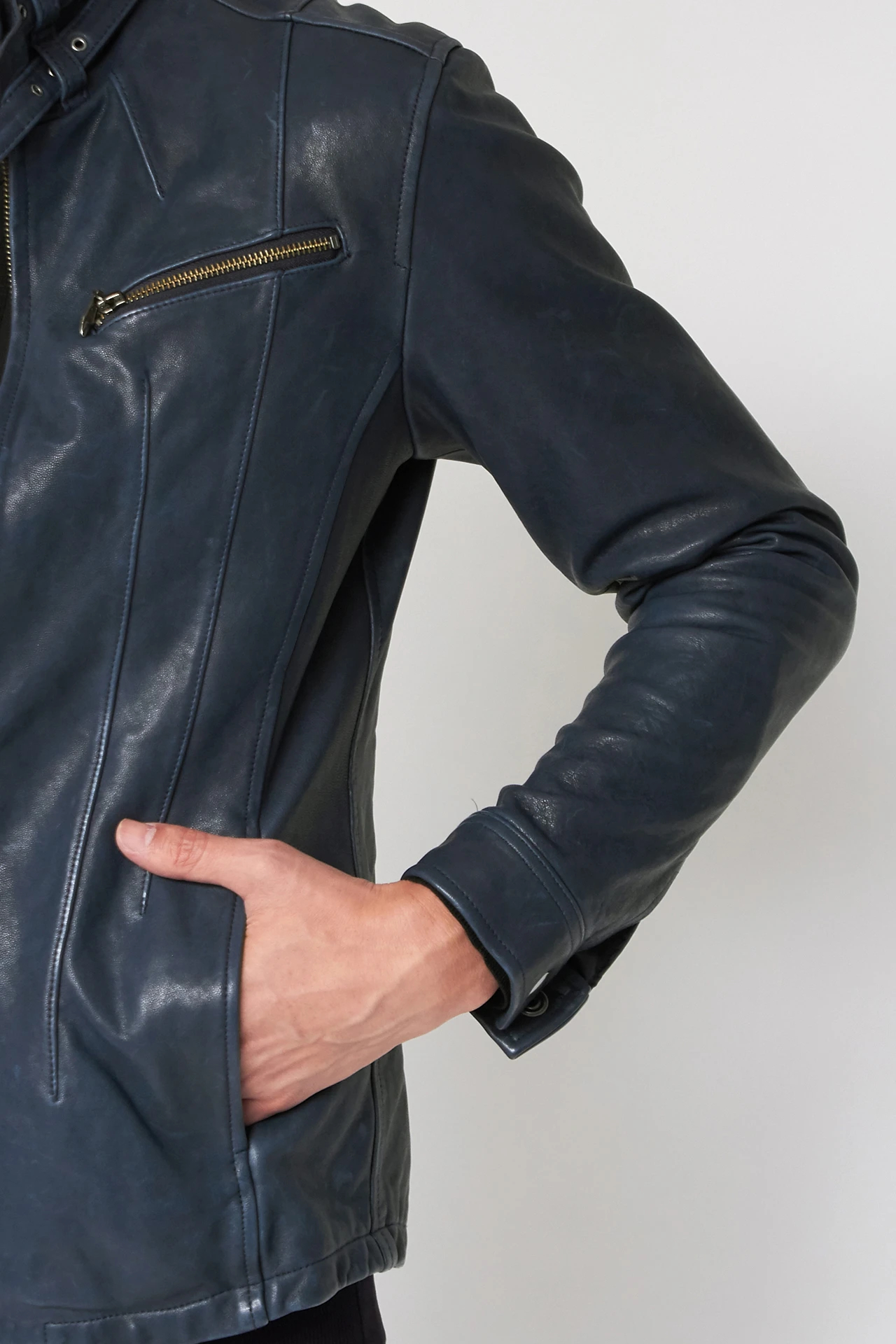 TORNADO MART∴スタンドウォッシュドレザーブルゾン / TORNADO MART