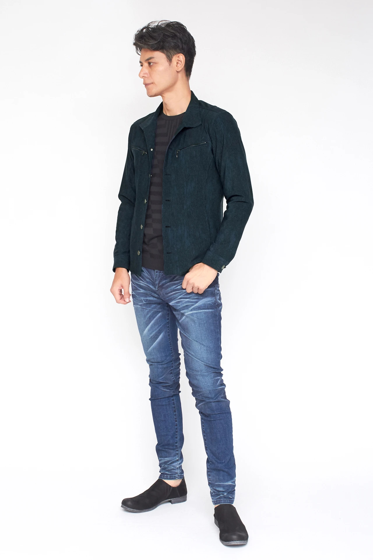 TORNADO MART∴ハイテンションムラデニムスタンドブルゾン / TORNADO