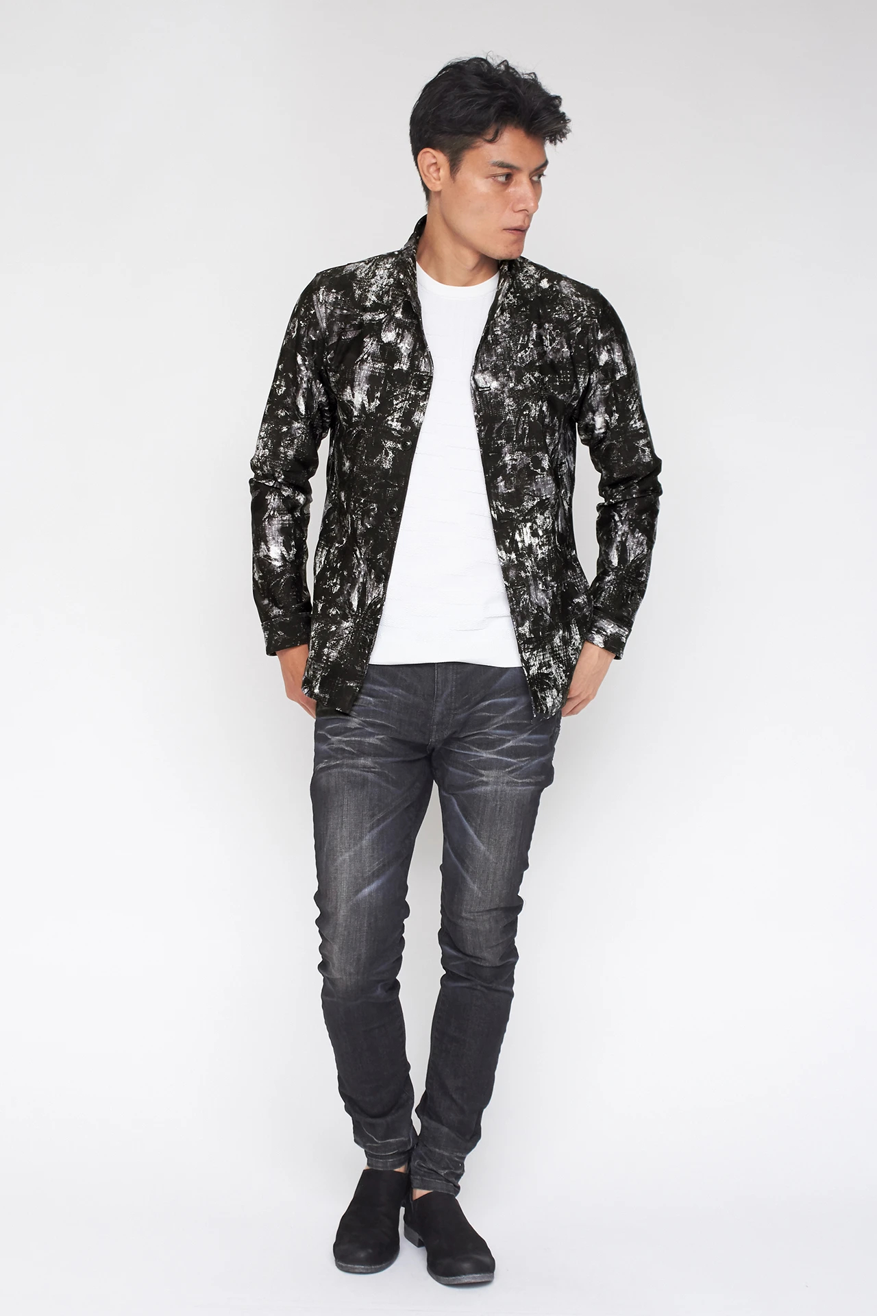 TORNADO MART∴HTフラワーグレンチェックシャツブルゾン / TORNADO