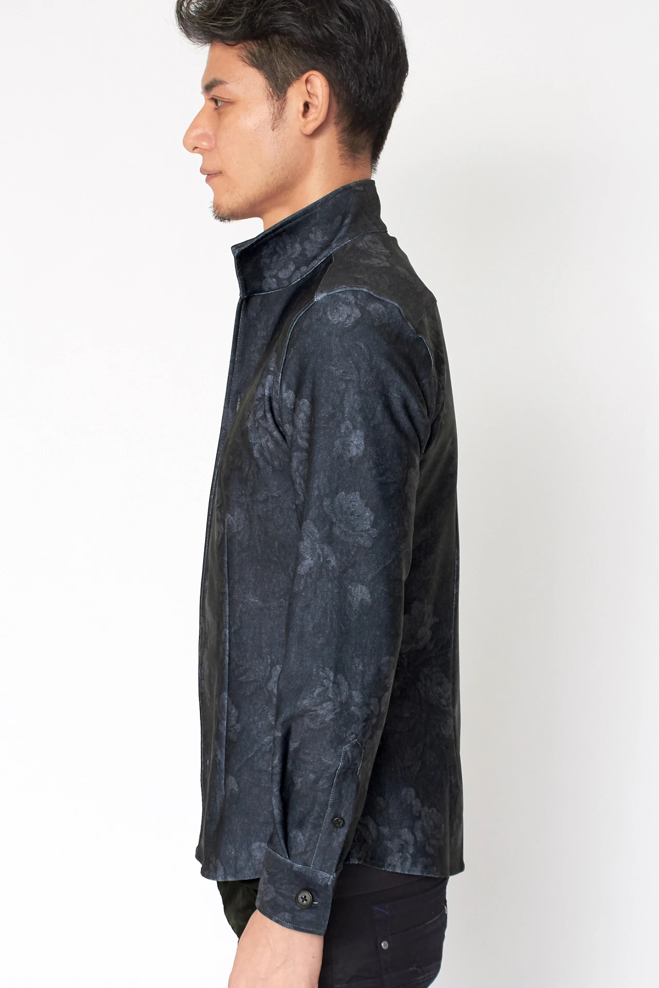 TORNADO MART∴HTフラワーデニム柄プリントシャツ / TORNADO MART