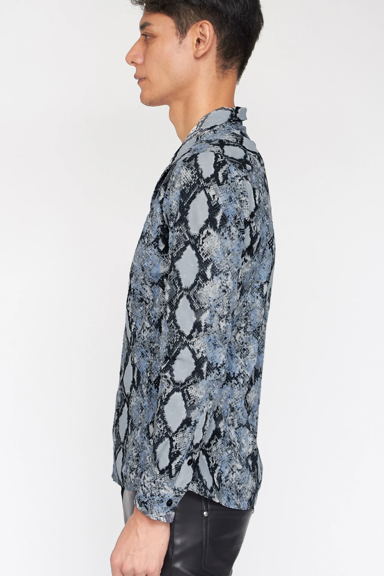 TORNADO MART∴グロッシーパイソンプリントシャツ / TORNADO MART