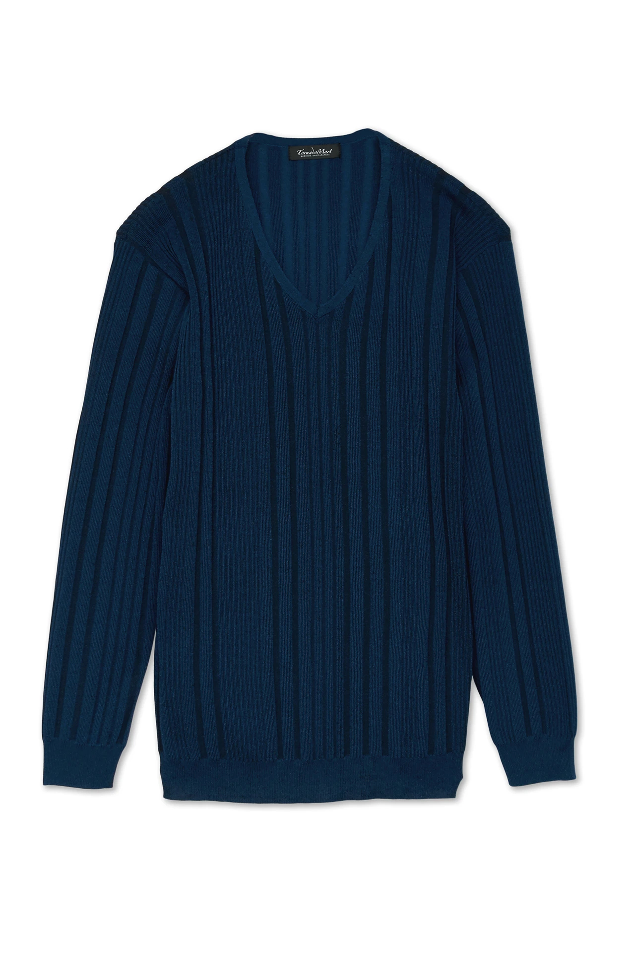 TORNADO MART∴ランダムテレコVネックニット / TORNADO MART