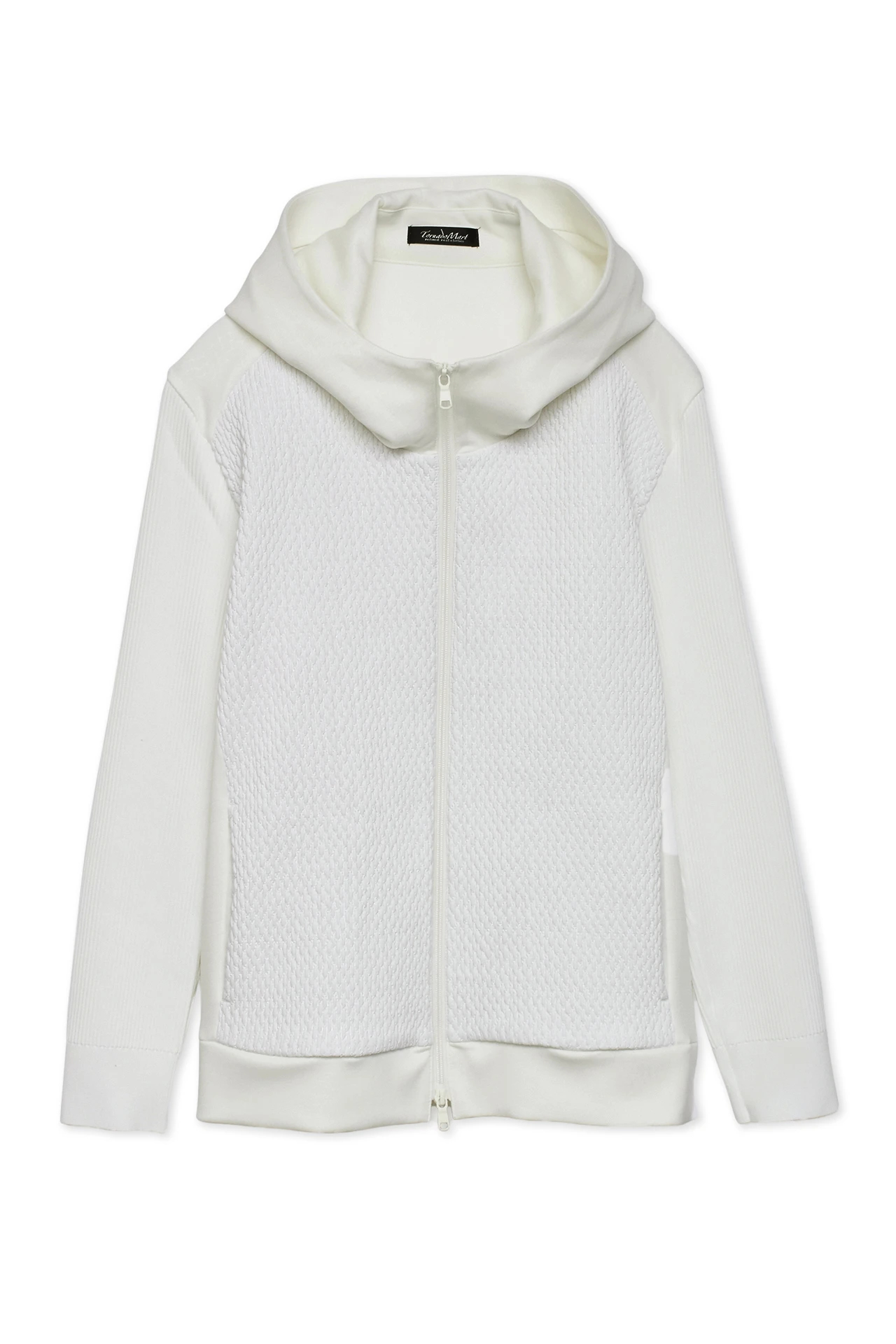 定価4万未使用！トルネードマート∴ニットコンビパイソンエンボスフーディー M 白 TORNADO MART∴ニットコンビパイソンエンボスフーディーブルゾン