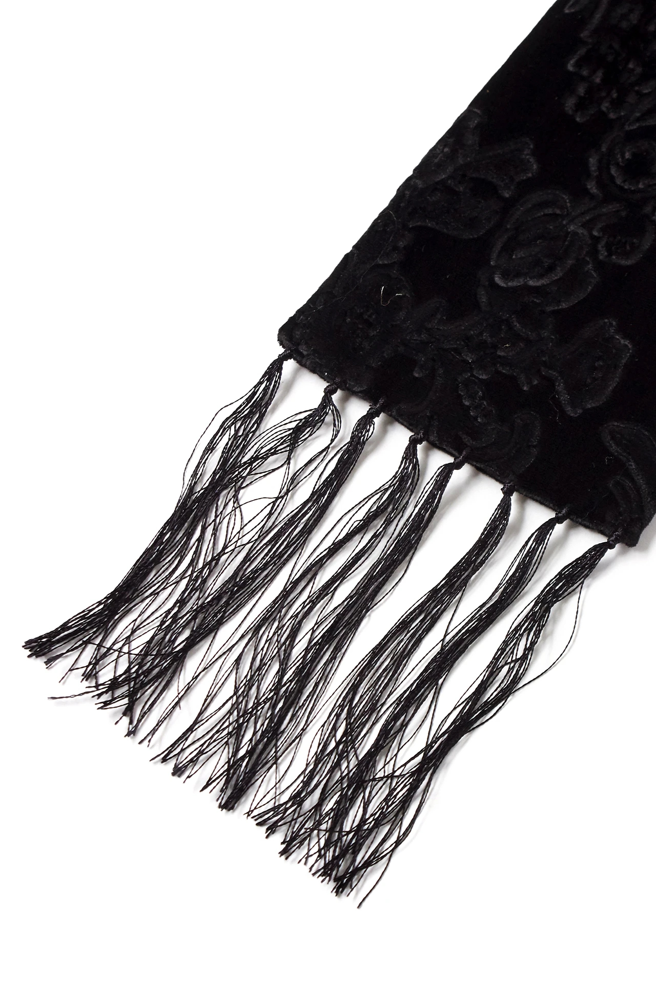 TORNADO MART∴エンボスベロアフリンジストール / TORNADO MART