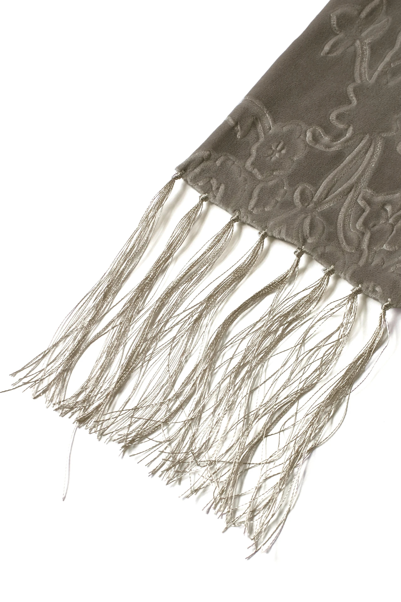 TORNADO MART∴エンボスベロアフリンジストール / TORNADO MART