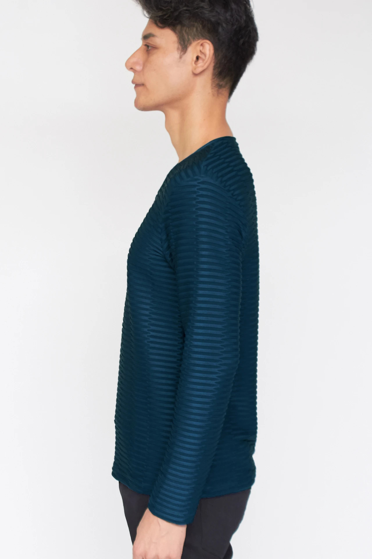 TORNADO MART∴タックボーダージャガードVネックカットソー / TORNADO