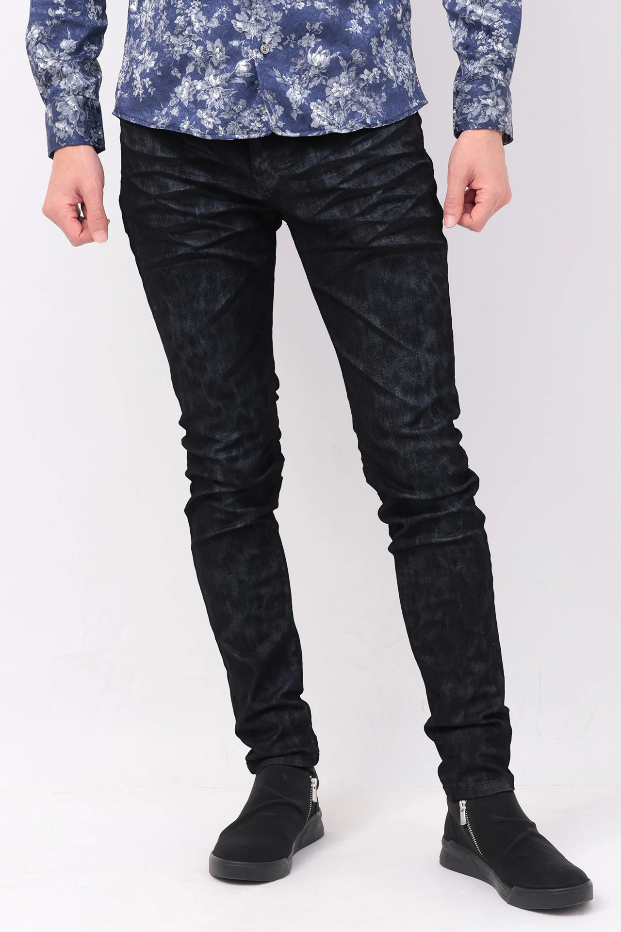 TORNADO MART∴レオパードクリアフォイルスキニーデニム / TORNADO