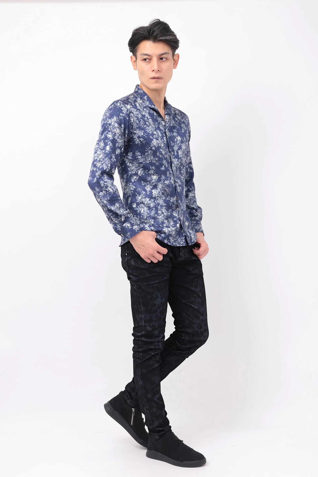 TORNADO MART∴レオパードクリアフォイルスキニーデニム / TORNADO