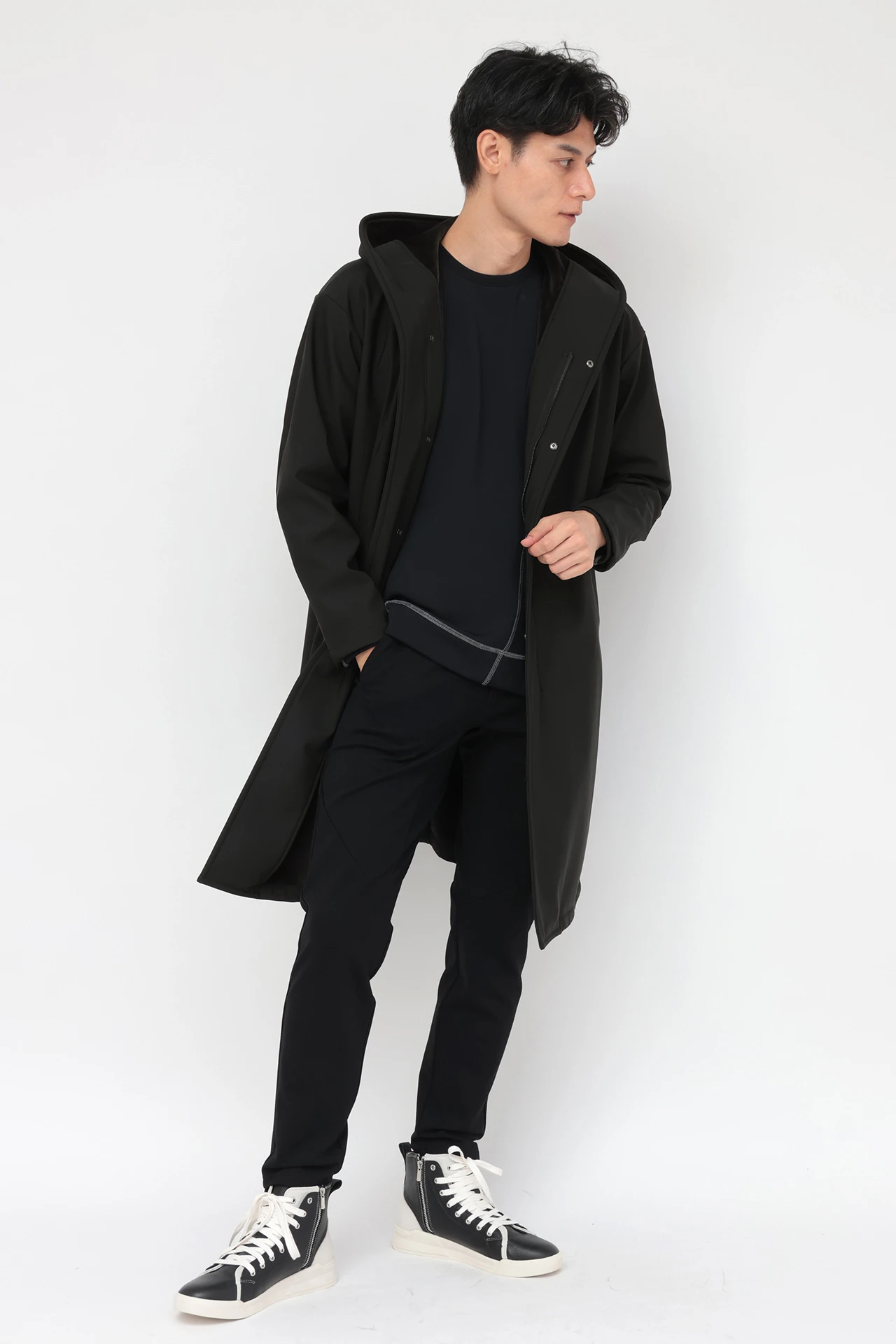 TORNADO MART∴トリコット×フリースオーバーフーディコート / TORNADO