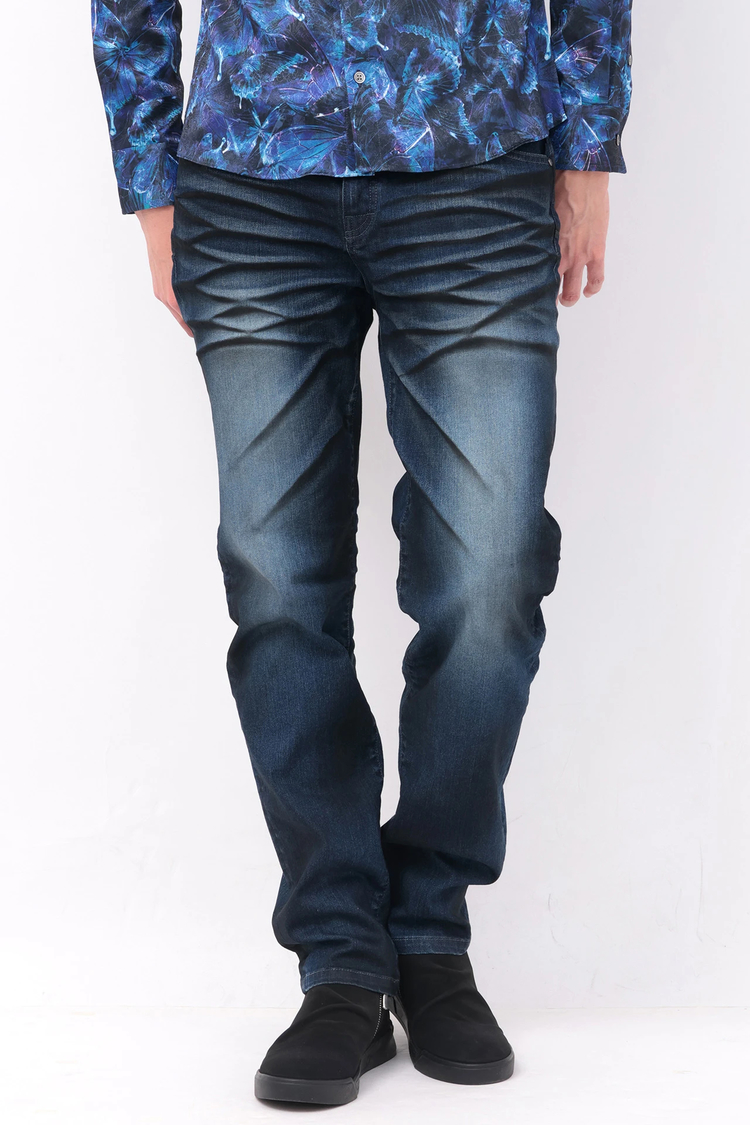 TORNADO MART(トルネードマート) |TORNADO MART∴ブラックコーティングスリムテーパードデニム