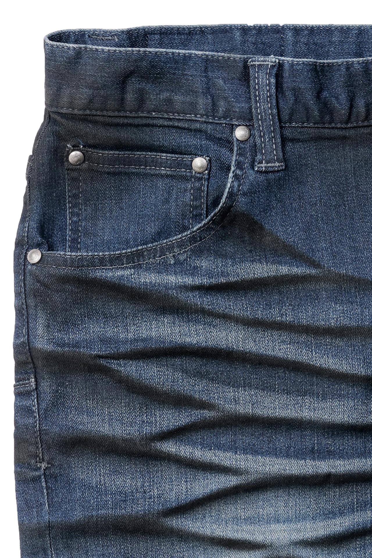 TORNADO MART∴ブラックコーティングスリムテーパードデニム